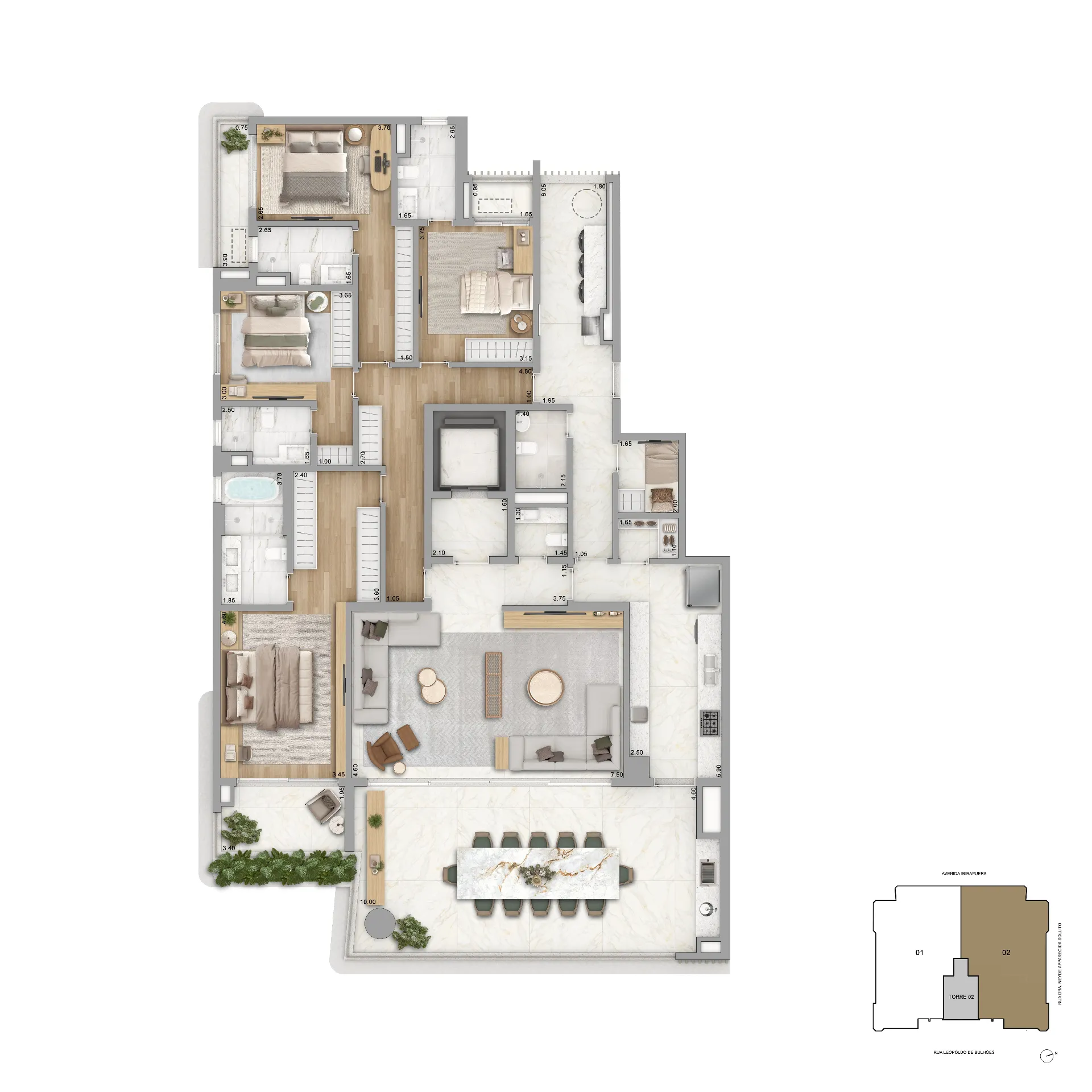 Padrão 277m² | 4 Suítes