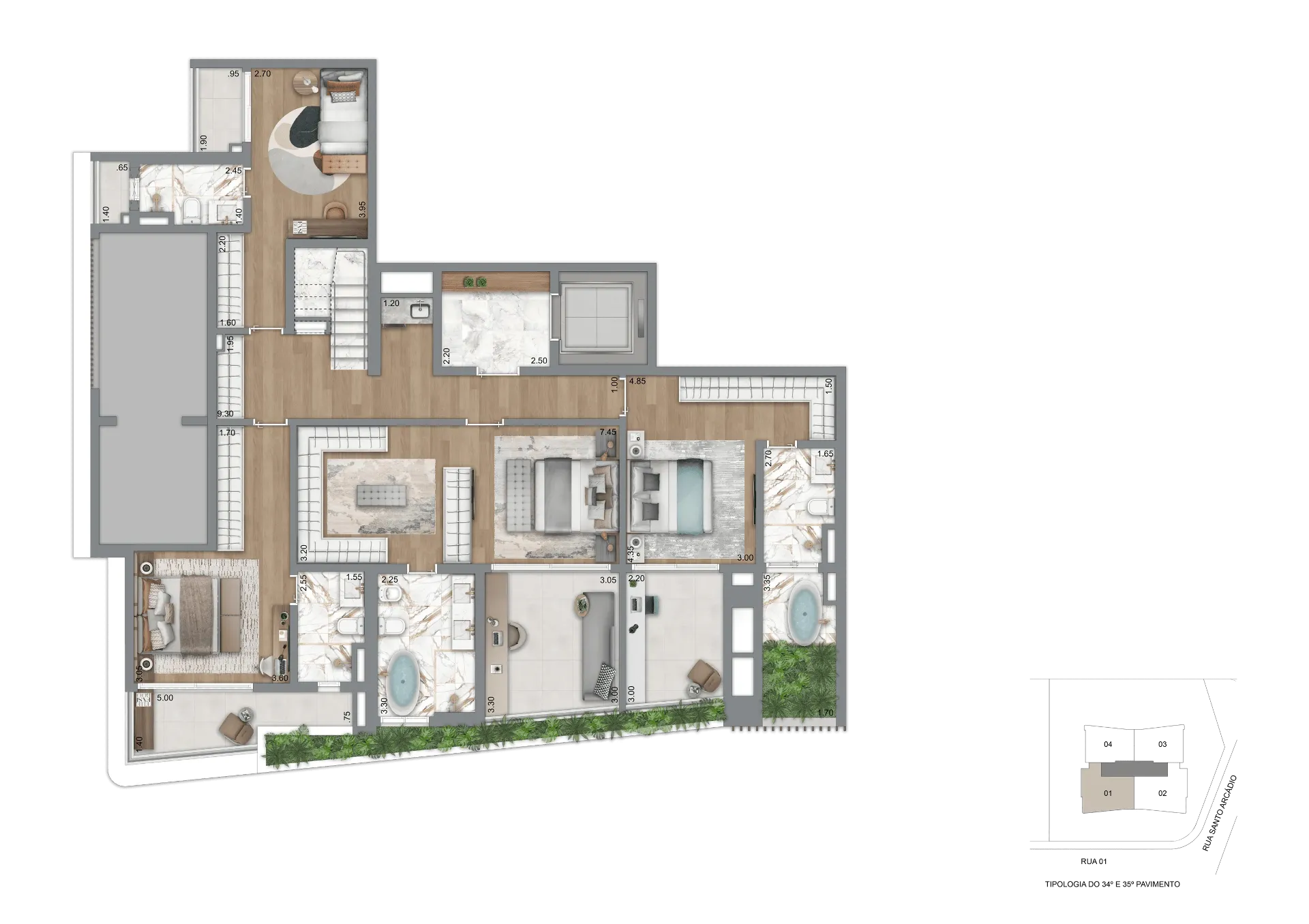 Planta Duplex - 396 m²