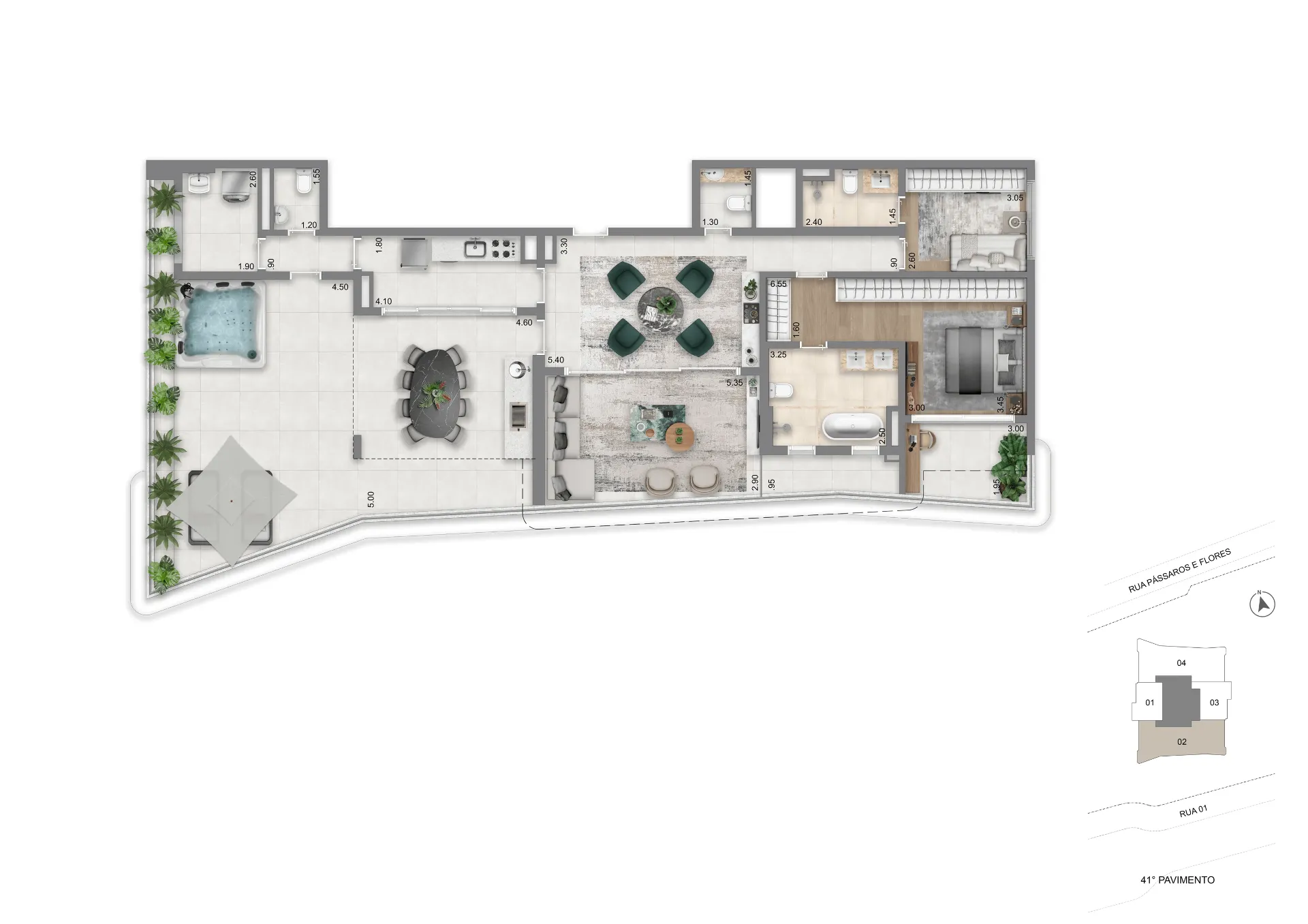 Penthouse 183 m² l 2 Suítes