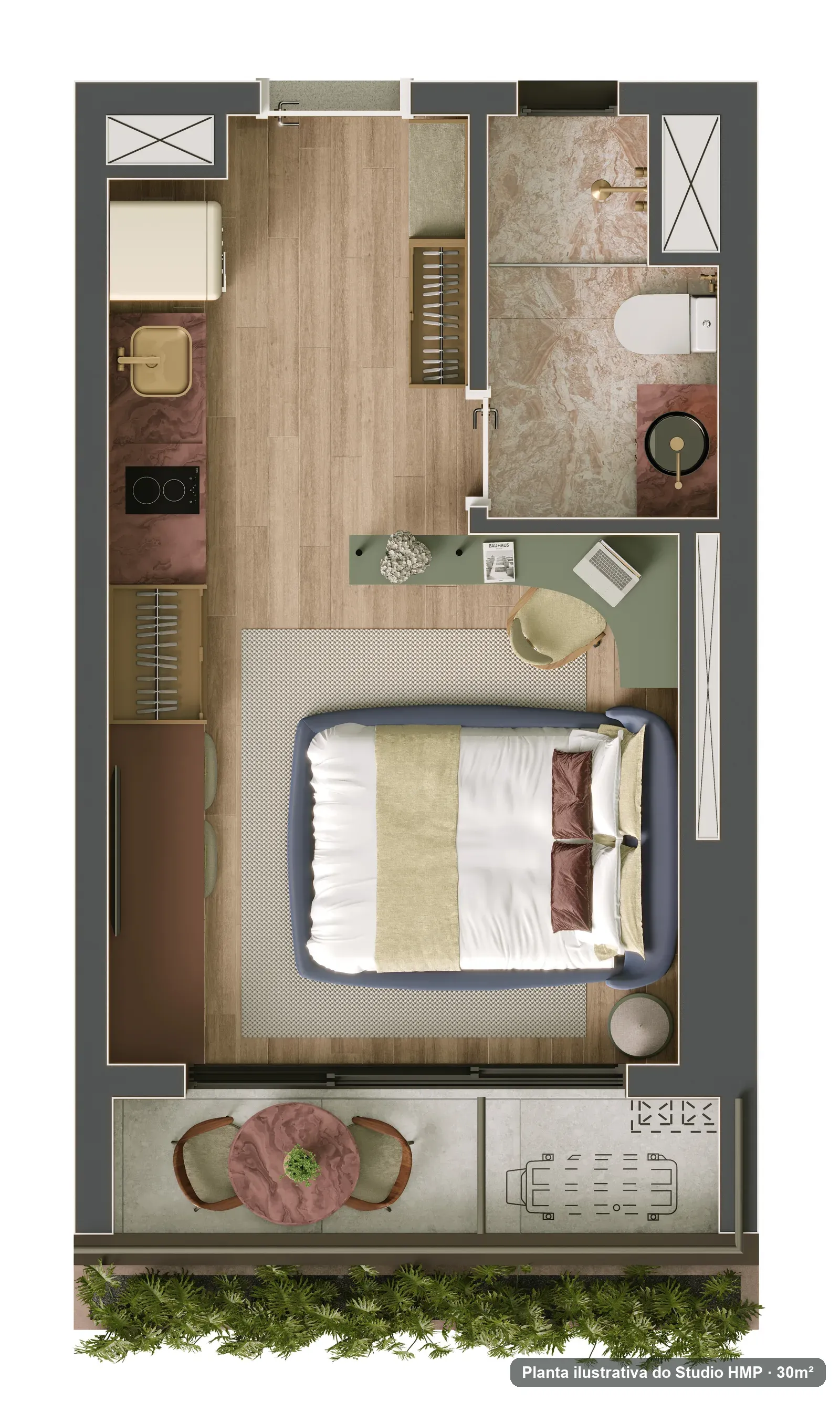 Planta de 30 m²