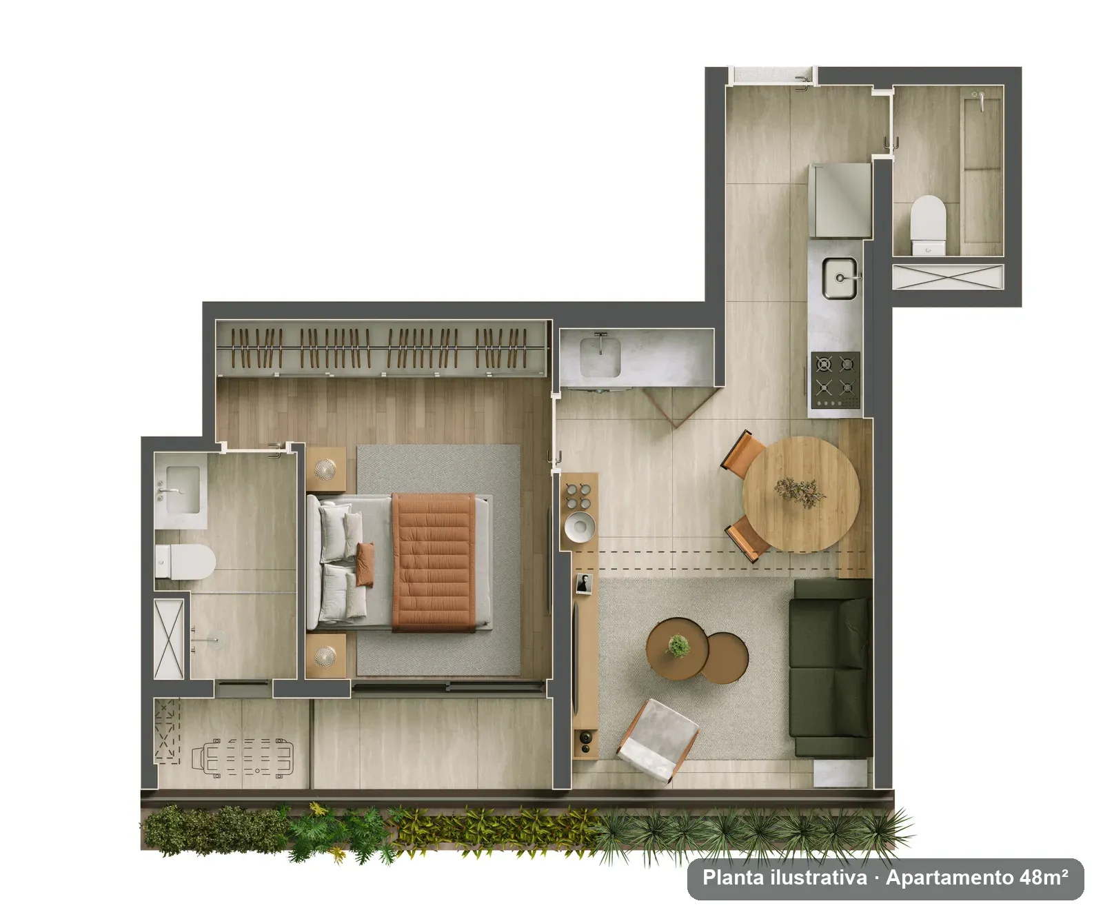 Planta de 48 m²