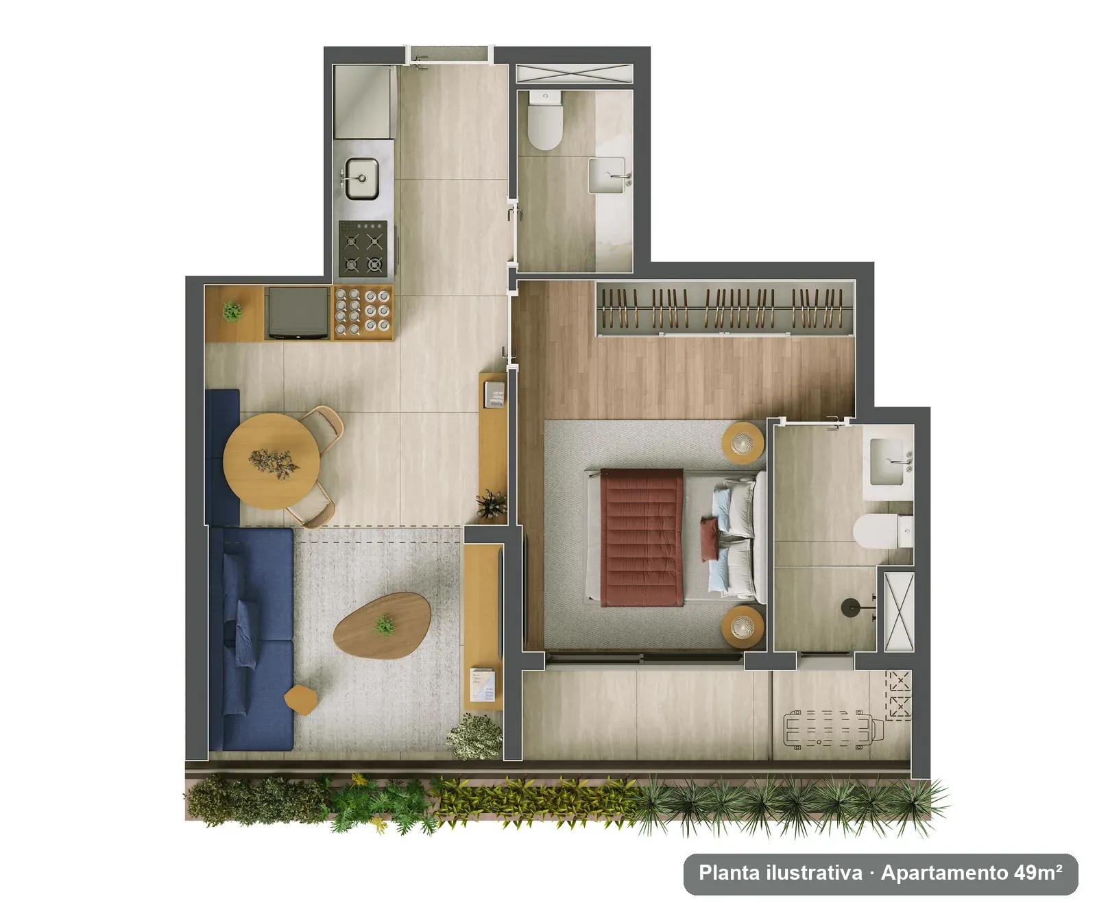 Planta de 49 m²